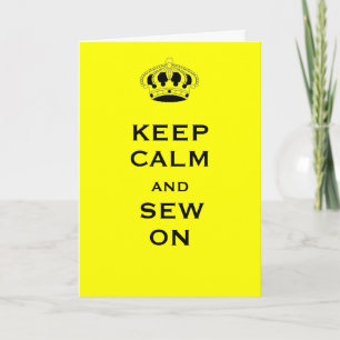 Custom Keep Calm Bright Sunny Yellow Wenskaart Kaart