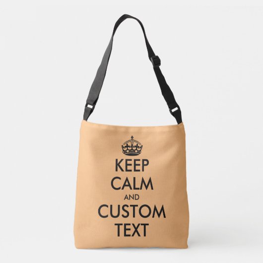 Custom Keep Calm cross-body tas (Achterkant)