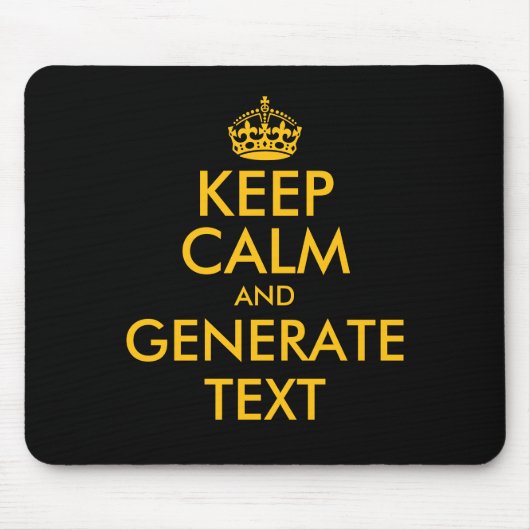 Custom keep calm mouse pad print generator muismat (Voorkant)
