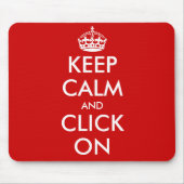 Custom Keep Calm Mousepad Customizable template Muismat (Voorkant)