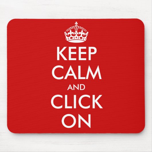 Custom Keep Calm Mousepad Customizable template Muismat (Voorkant)