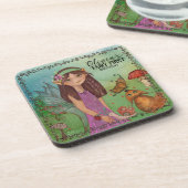 Custom Keepsake - Enchanted Forest Fairy Verjaarda Bier Onderzetter (Linkerzijde)