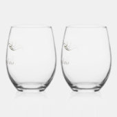 Custom Keepsake koppels namen elk jaar Jubileum Wijnglas Zonder Voet (Links)