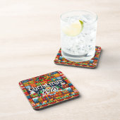 Custom Kente Cloth Holiday Coaster | African Bier Onderzetter (Rechterzijde)