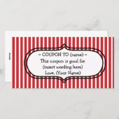 CUSTOM KERSTCADEAUBON FEESTDAGENKAART (Voorkant / Achterkant)