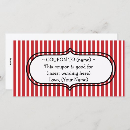 CUSTOM KERSTCADEAUBON FEESTDAGENKAART (Voorkant / Achterkant)