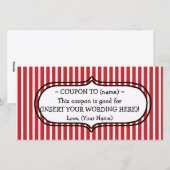 CUSTOM KERSTCADEAUBON FEESTDAGENKAART (Voorkant / Achterkant)