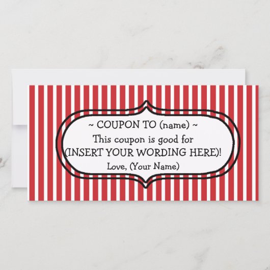 CUSTOM KERSTCADEAUBON FEESTDAGENKAART (Voorkant)
