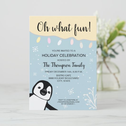 Custom | Kerstfeestdag feestdag | Fun. Kaart (Staand voorkant)