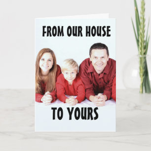 CUSTOM KERSTFOTO ons huis naar de jouwe Kaart