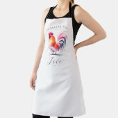 Custom Keuken Schort Wit met Haan (Insitu)