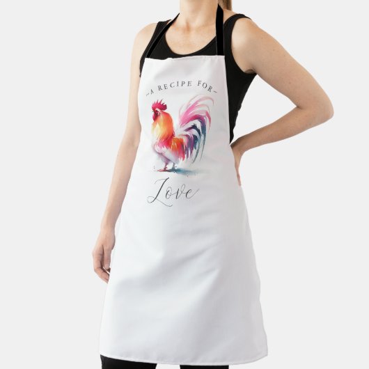 Custom Keuken Schort Wit met Haan (Insitu)