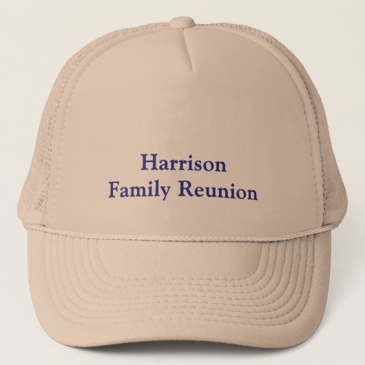 Custom Khaki Family Reunion Classic Trucker Pet (Voorkant)