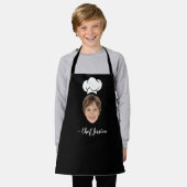 Custom Kid Face & Name Cute Chef Apron Schort (Gedragen)