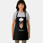 Custom Kid Face & Name Cute Chef Apron Schort (Insitu)