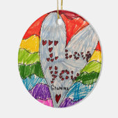 Custom Kids' Art and Photo Keepsake Gift Keramisch Ornament (Links)