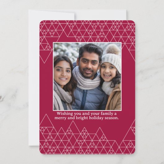 Custom Kids Art Christmas Card Kaart (Achterkant)