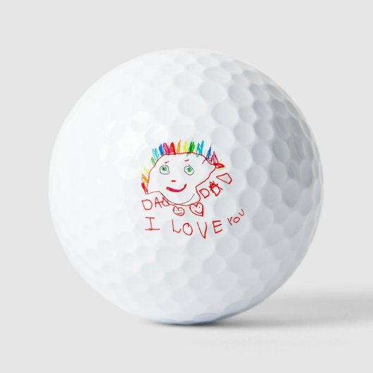 Custom Kids' Art Keepsake Golfballen (Voorkant)