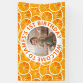 Custom Kids Birthday Banner with Photo (Verticaal)