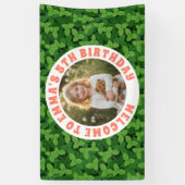 Custom Kids Birthday Banner with Photo (Verticaal)