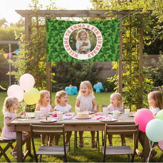Custom Kids Birthday Banner with Photo