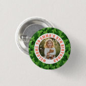 Custom Kids Birthday Button with Photo (Voorkant /achterkant)