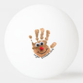Custom Kids' Handprint Art Keepsake Pingpongbal (Voorkant)