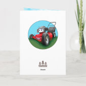 Custom Kid's Lawn Mowing Birthday Kaart (Achterkant)