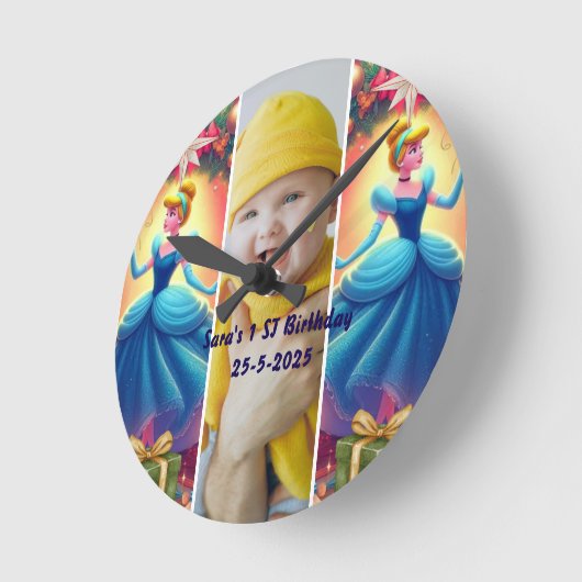 Custom Kids Photo bedroom decor Ronde Klok (Hoek)