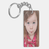 Custom Kids Photos | Cute 2 Image Personalized  Sleutelhanger (Voorkant Links)