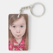 Custom Kids Photos | Cute 2 Image Personalized  Sleutelhanger (achterkant)
