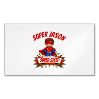 Custom Kids Superhero Name Magnetisch Visitekaartje