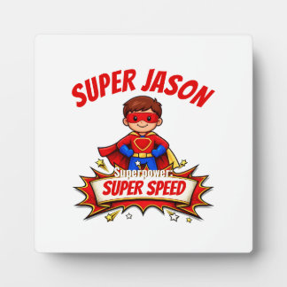 Custom Kids Superhero Name & Superpower Fotoplaat