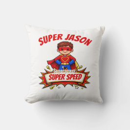 Custom Kids Superhero Name & Superpower Kussen