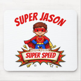 Custom Kids Superhero Name & Superpower Muismat