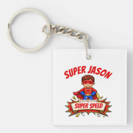 Custom Kids Superhero Name & Superpower Sleutelhanger