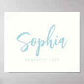 Custom Kind Kamer Baby Naam Kwekerij Wall Print (Voorkant)