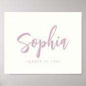 Custom Kind Kamer Baby Naam Kwekerij Wall Print (Voorkant)