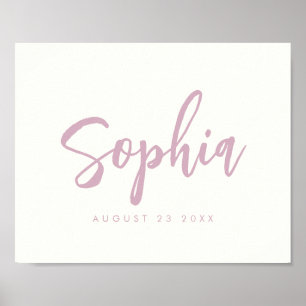 Custom Kind Kamer Baby Naam Kwekerij Wall Print