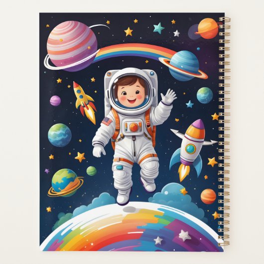 Custom Kinder Space Planner Hoesje – "Uw avontuur (Achterkant)