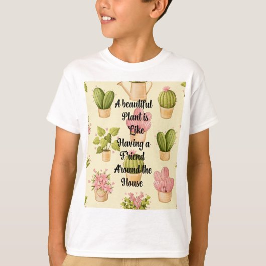 Custom Kinderen Basic T-shirt met "Een prachtig Pl (Voorkant)