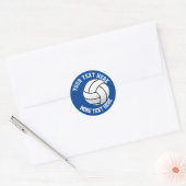 Custom kind's Verjaardagsfeestje gunst volleybal s Ronde Sticker (Envelop)