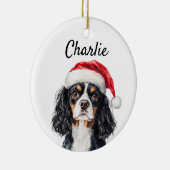Custom King Charles Spaniel Keramisch Ornament (Rechts)