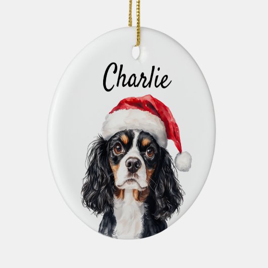 Custom King Charles Spaniel Keramisch Ornament (Rechts)