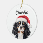 Custom King Charles Spaniel Keramisch Ornament (Links)