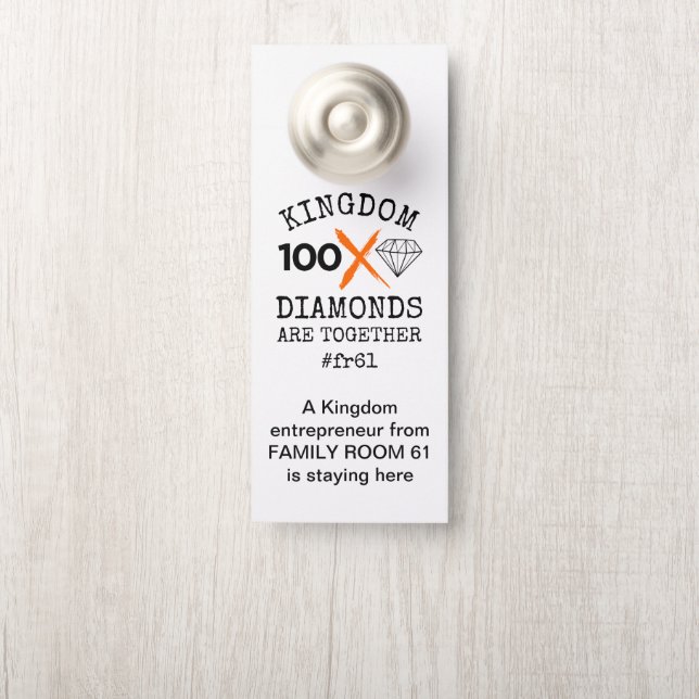 Custom Kingdom Diamonds RM61 Deurhanger (Op knop)