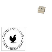 Custom Kip Silhouet Logo  Ei Boerderij Rubberstempel (Gestempeld)