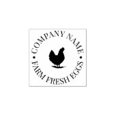 Custom Kip Silhouet Logo  Ei Boerderij Rubberstempel (Afrduk)