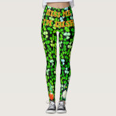 Custom KISS ME Im IRISH St Patrick Gnomes Shamrock Leggings (Voorkant)