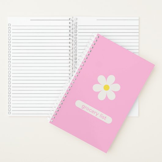 Custom Kitchen Organization Daisy Floral Notebook Notitieboek (Binnen)